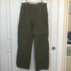 Columbia olive convertible hiking pants size S